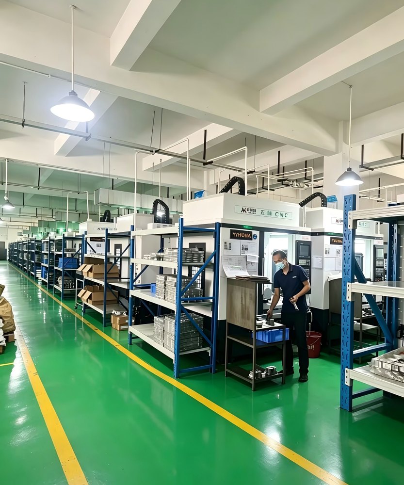 CNC machining equipment on the factory floor